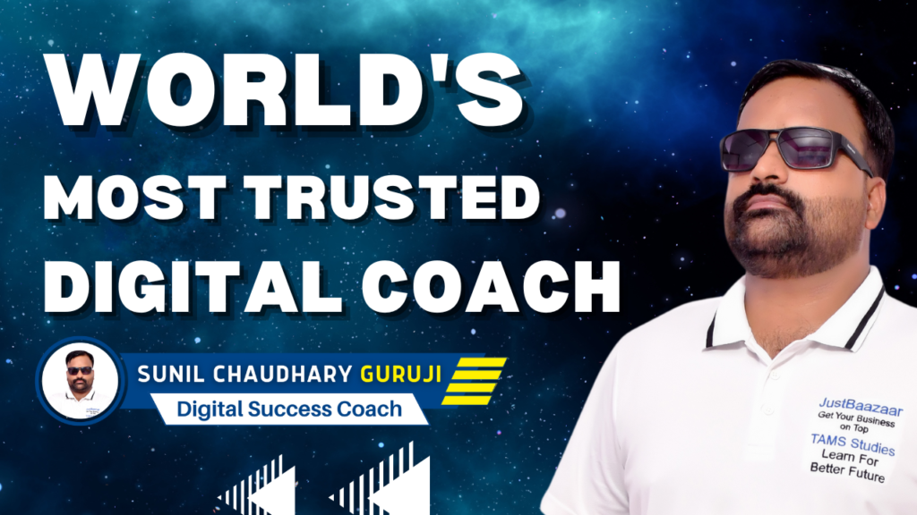 World's Most Trusted Digital Coach - Sunil Chaudhary Digital Assets Coaching Set Up marketing Funnels Email Lead Magnet Courses Curriculum Video Recording Launch Support Guidance Freedom Lifestyle Passive Income Generate Leads